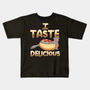 I Taste Delicious | Ferret Mom Dad Funny Ferrets Lover Gift Kids T-Shirt